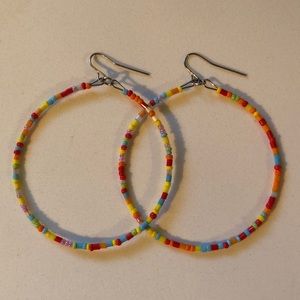 Beaded hoop earrings